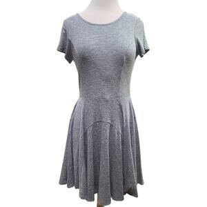 Copper Key gray fit and flare skater knit dress women's large knee length